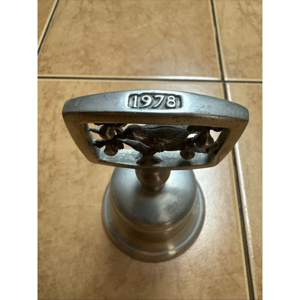 1978 Crown &‎ Rose 12 Days Of Christmas Pewter Bell - On The First Day Of